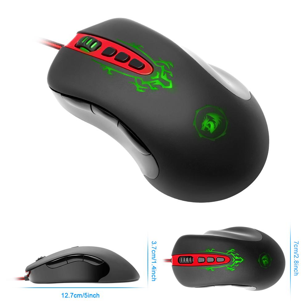 High-speed USB Wired Gaming Mouse with Durable smooth TEFLON feet pads