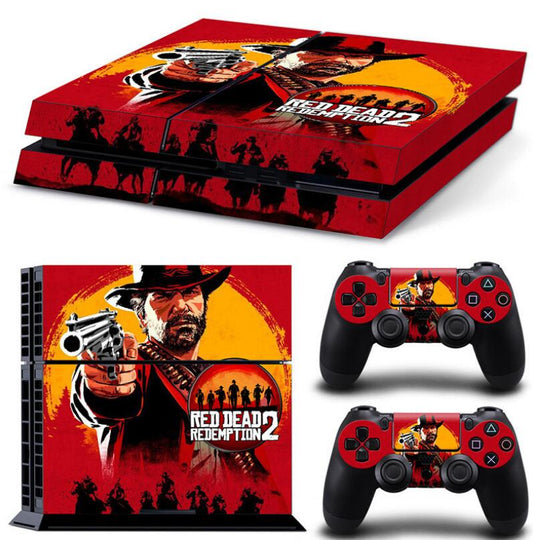 PS4 Skin Console and Two Controllers