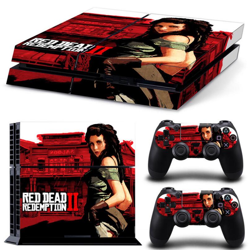 PS4 Skin Console and Two Controllers