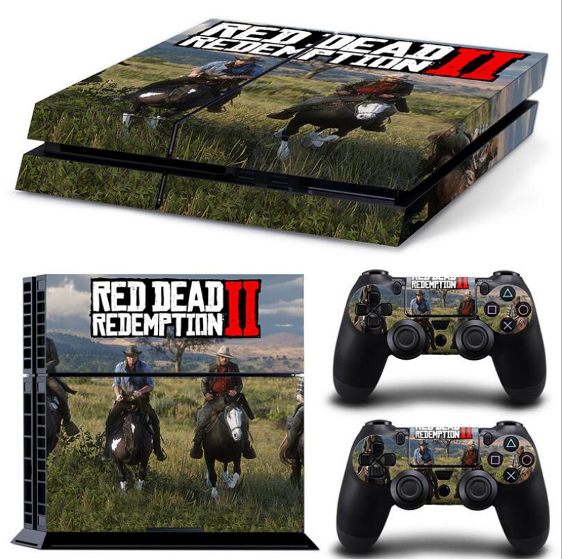 PS4 Skin Console and Two Controllers