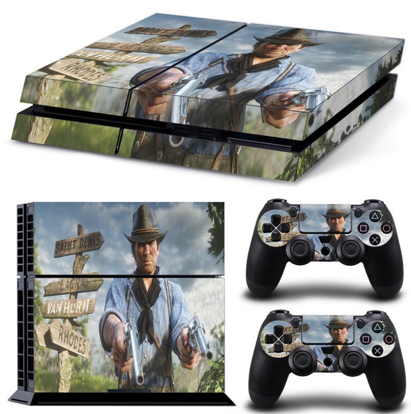 PS4 Skin Console and Two Controllers