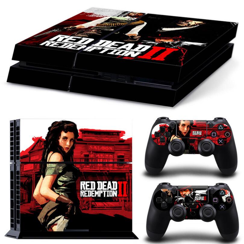 PS4 Skin Console and Two Controllers