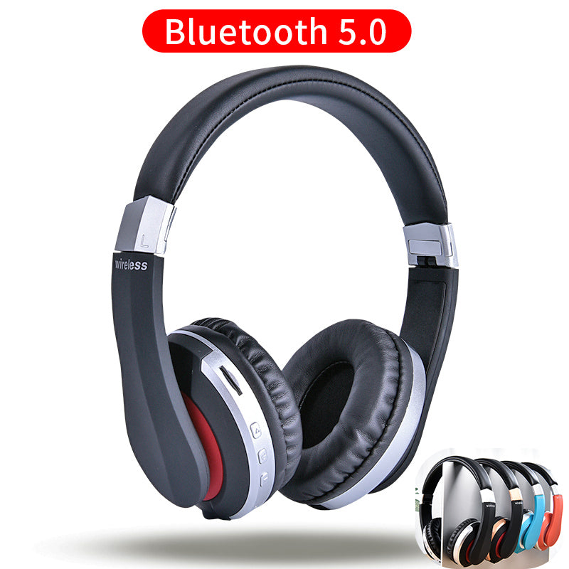 Wireless Bluetooth Foldable Headphones with Microphone Support TF Card