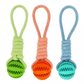 Durable Rubber Ball Chew Toy with Rope