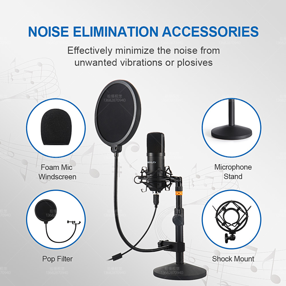 USB Streaming Podcast PC Microphone Kit