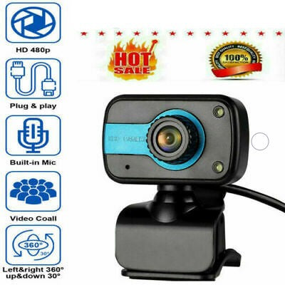 HD USB Web Camera Webcam Video Recording With Microphone